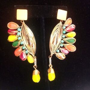 :Handmade Mexican glass beads earrings ( Box A )